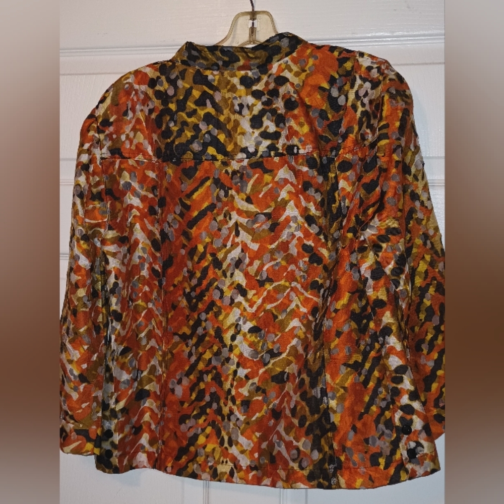 Ruby Rd. Sheer burnout jacket coat - Picture 2 of 4